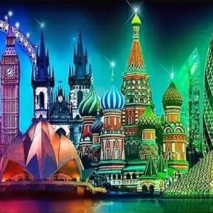 Diamond Painting de Viajando por el mundo | 70 cm * 40 cm