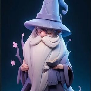 Diamond Painting de Mago Merlin | 20 cm * 30 cm