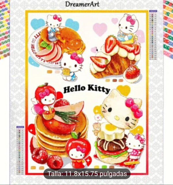 Diamond Painting de Hello Kitty Cakes | 30 cm * 40 cm