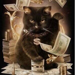 Diamond Painting de Gato de Abundancia | 20 cm * 30 cm