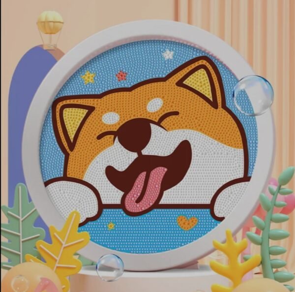 Diamond Painting con Marco de Corgi Dog  | 17 cm