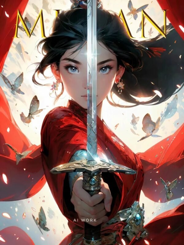 Diamond Painting de Mulan Realeza IA | 30 cm * 40 cm