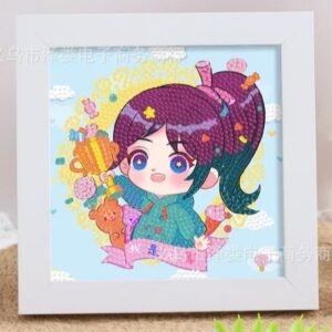 Diamond Painting de Princesas Kawaii | Pintura Parcial | 15 cm * 15 cm